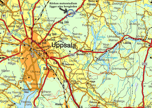 Uppsala Motorsportunion - Karta till Rörken